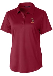 Cutter and Buck Minnesota Golden Gophers Womens Red Prospect Vault Short Sleeve Polo Shirt