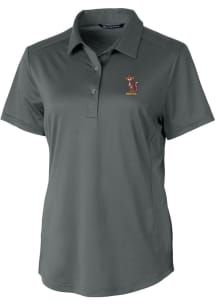 Cutter and Buck Minnesota Golden Gophers Womens Grey Prospect Vault Short Sleeve Polo Shirt