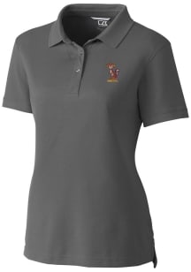 Cutter and Buck Minnesota Golden Gophers Womens Grey Advantage Vault Short Sleeve Polo Shirt