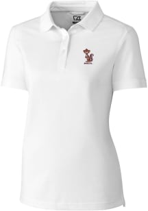 Cutter and Buck Minnesota Golden Gophers Womens White Advantage Vault Short Sleeve Polo Shirt