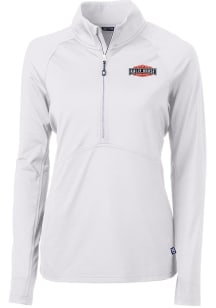 Cutter and Buck Rally House Womens White Employee Adapt Eco Qtr Zip