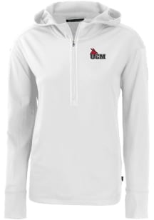 Cutter and Buck Central Missouri Mules Womens White Daybreak Hood Qtr Zip