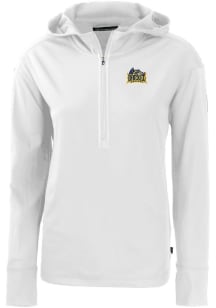 Cutter and Buck Drexel Dragons Womens White Daybreak Hood Qtr Zip
