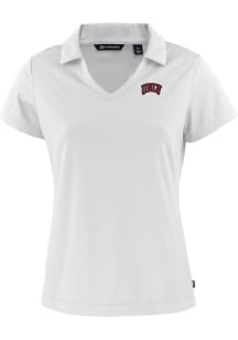Cutter and Buck UNLV Runnin Rebels Womens White Daybreak V Neck Short Sleeve Polo Shirt