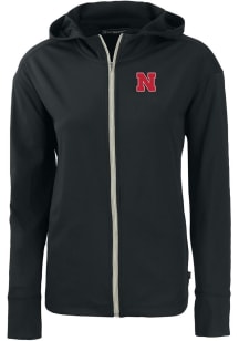 Cutter and Buck Nebraska Cornhuskers Womens Black Daybreak Light Weight Jacket