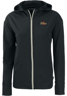 Cutter and Buck Tulsa Golden Hurricane Womens Black Daybreak Light Weight Jacket