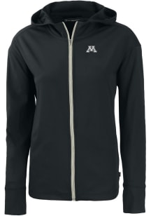Cutter and Buck Minnesota Golden Gophers Womens Black Daybreak Light Weight Jacket