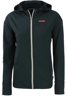 Cutter and Buck UConn Huskies Womens Navy Blue Wordmark Daybreak Light Weight Jacket