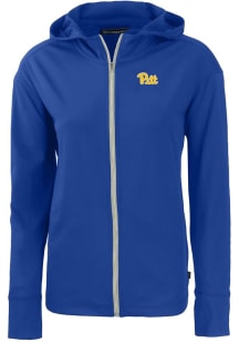 Cutter and Buck Pitt Panthers Womens Blue Daybreak Light Weight Jacket