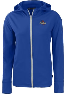Cutter and Buck Tulsa Golden Hurricane Womens Blue Daybreak Light Weight Jacket