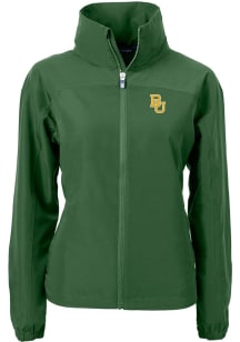 Cutter and Buck Baylor Bears Womens Green Charter Eco Light Weight Jacket