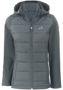 Cutter and Buck Florida Gulf Coast Eagles Womens Grey Evoke Hood Heavy Weight Jacket