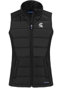 Cutter and Buck Michigan State Spartans Womens Black Evoke Vest