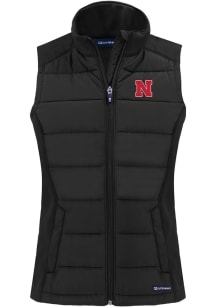 Cutter and Buck Nebraska Cornhuskers Womens Black Evoke Vest