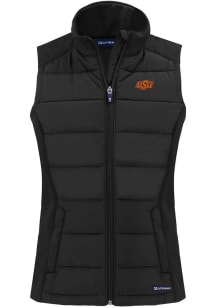 Cutter and Buck Oklahoma State Cowboys Womens Black Evoke Vest