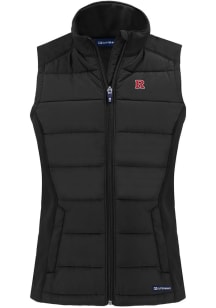 Cutter and Buck Rutgers Scarlet Knights Womens Black Evoke Vest