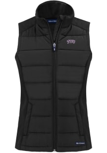 Cutter and Buck TCU Horned Frogs Womens Black Evoke Vest