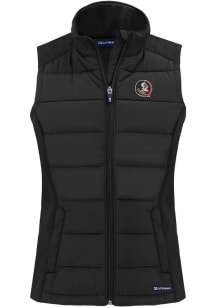 Cutter and Buck Florida State Seminoles Womens Black Evoke Vest
