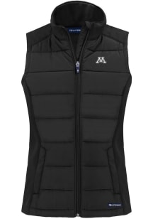 Cutter and Buck Minnesota Golden Gophers Womens Black Evoke Vest