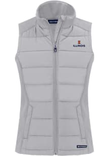 Cutter and Buck Illinois Fighting Illini Womens Charcoal Evoke Vest