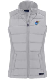 Cutter and Buck Kansas Jayhawks Womens Charcoal Evoke Vest