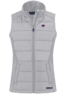 Cutter and Buck K-State Wildcats Womens Charcoal Evoke Vest