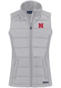 Cutter and Buck Nebraska Cornhuskers Womens Charcoal Evoke Vest