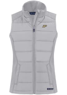 Cutter and Buck Purdue Boilermakers Womens Charcoal Evoke Vest