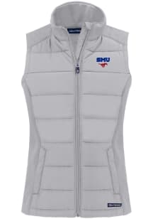 Cutter and Buck SMU Mustangs Womens Charcoal Evoke Vest