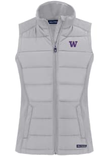 Cutter and Buck Washington Huskies Womens Charcoal Evoke Vest