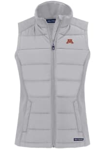 Cutter and Buck Minnesota Golden Gophers Womens Charcoal Evoke Vest