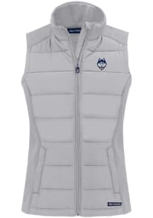 Cutter and Buck UConn Huskies Womens Charcoal Evoke Vest