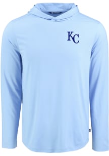 Cutter and Buck Kansas City Royals Mens Light Blue Coastline Long Sleeve Lightweight Hoodie