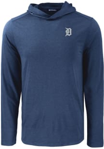 Cutter and Buck Detroit Tigers Mens Navy Blue Coastline Long Sleeve Lightweight Hoodie