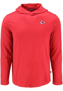 Cutter and Buck Kansas City Chiefs Mens Red Coastline Long Sleeve Lightweight Hoodie
