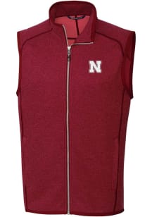 Cutter and Buck Nebraska Cornhuskers Mens Red Mainsail Sleeveless Jacket