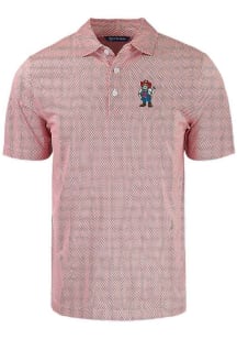 Cutter and Buck Nebraska Cornhuskers Mens Red Symmetry Short Sleeve Polo