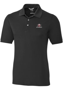 Cutter and Buck Nebraska Cornhuskers Mens Black Advantage Short Sleeve Polo