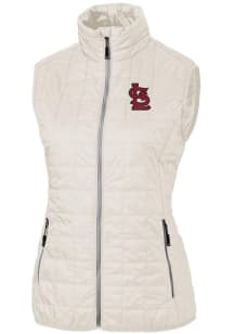 Cutter and Buck St Louis Cardinals Womens White Rainier PrimaLoft Puffer Vest