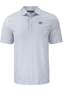 Cutter and Buck Green Bay Packers Grey Pike Flora Big and Tall Polo