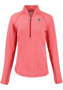 Cutter and Buck Kansas City Chiefs Womens Red Pehastin Qtr Zip
