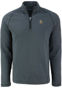 Cutter and Buck Minnesota Vikings Mens Black Pehastin Long Sleeve Qtr Zip Pullover