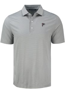 Cutter and Buck Atlanta Falcons Mens Grey Forge Eco Fine Line Short Sleeve Polo