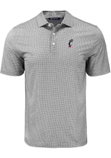Cutter and Buck Cincinnati Bearcats Black Pike Diamond Dot Big and Tall Polo