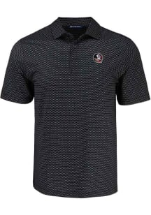 Cutter and Buck Florida State Seminoles Black Shadow Check Big and Tall Polo