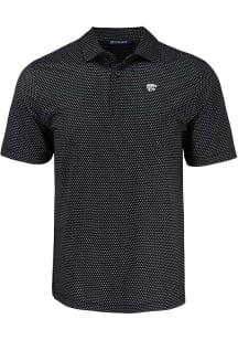 Cutter and Buck K-State Wildcats Black Shadow Check Big and Tall Polo