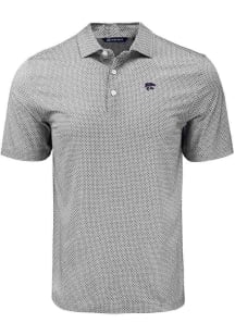Cutter and Buck K-State Wildcats Black Pike Diamond Dot Big and Tall Polo
