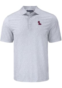 Cutter and Buck Ole Miss Rebels Grey Pike Flora Big and Tall Polo