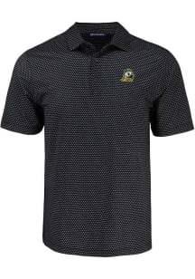 Cutter and Buck Oregon Ducks Black Shadow Check Big and Tall Polo
