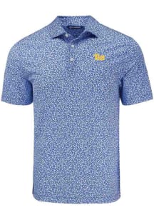 Cutter and Buck Pitt Panthers Blue Pike Flora Big and Tall Polo